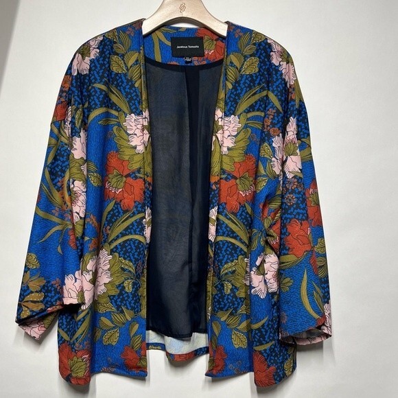 Jealous Tomato Floral Breezy Oversized Cardigan Blazer M/L NWOT - Picture 10 of 13